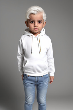 Kuwaiti infant boy with  white hair