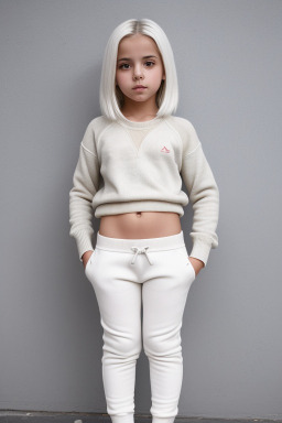 Tunisian child girl with  white hair