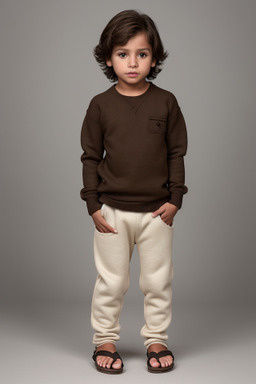 Colombian child boy with  brown hair