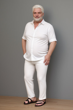 Austrian 45 years male with  white hair