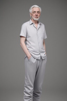 Adult non-binary with  gray hair