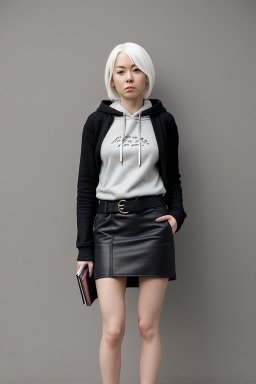 Japanese adult female with  white hair