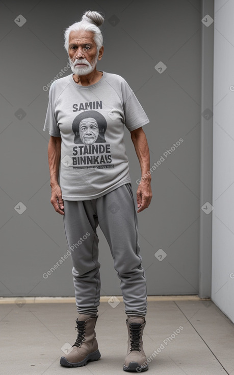 Peruvian elderly male with  gray hair
