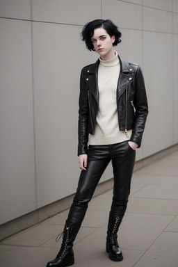 Danish young adult non-binary with  black hair
