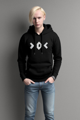 German adult non-binary with  blonde hair