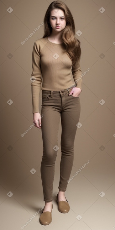 Young adult non-binary with  brown hair