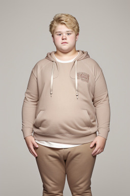 Teenager boy with  blonde hair