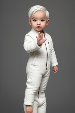 Malaysian infant boy with  white hair