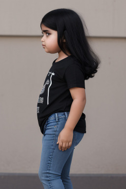 Saudi arabian child girl with  black hair