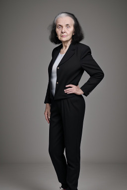 Belarusian elderly female with  black hair
