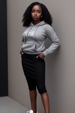 African american adult female with  black hair