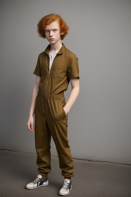 Czech teenager boy with  ginger hair