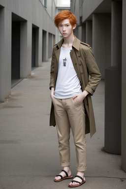 Japanese teenager male with  ginger hair