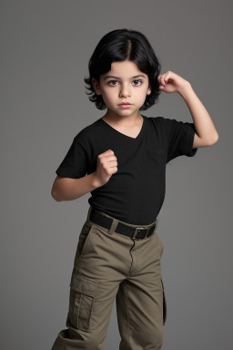 Argentine child boy with  black hair