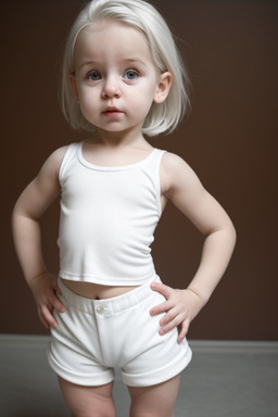 Hungarian infant girl with  white hair