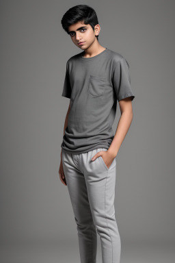 Pakistani teenager boy with  gray hair