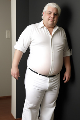 Argentine 45 years male with  white hair