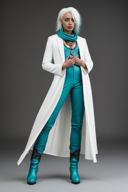 Ethiopian adult non-binary with  white hair