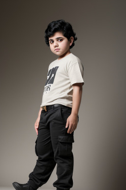 Iraqi child boy with  black hair