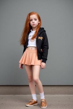 Spanish child girl with  ginger hair